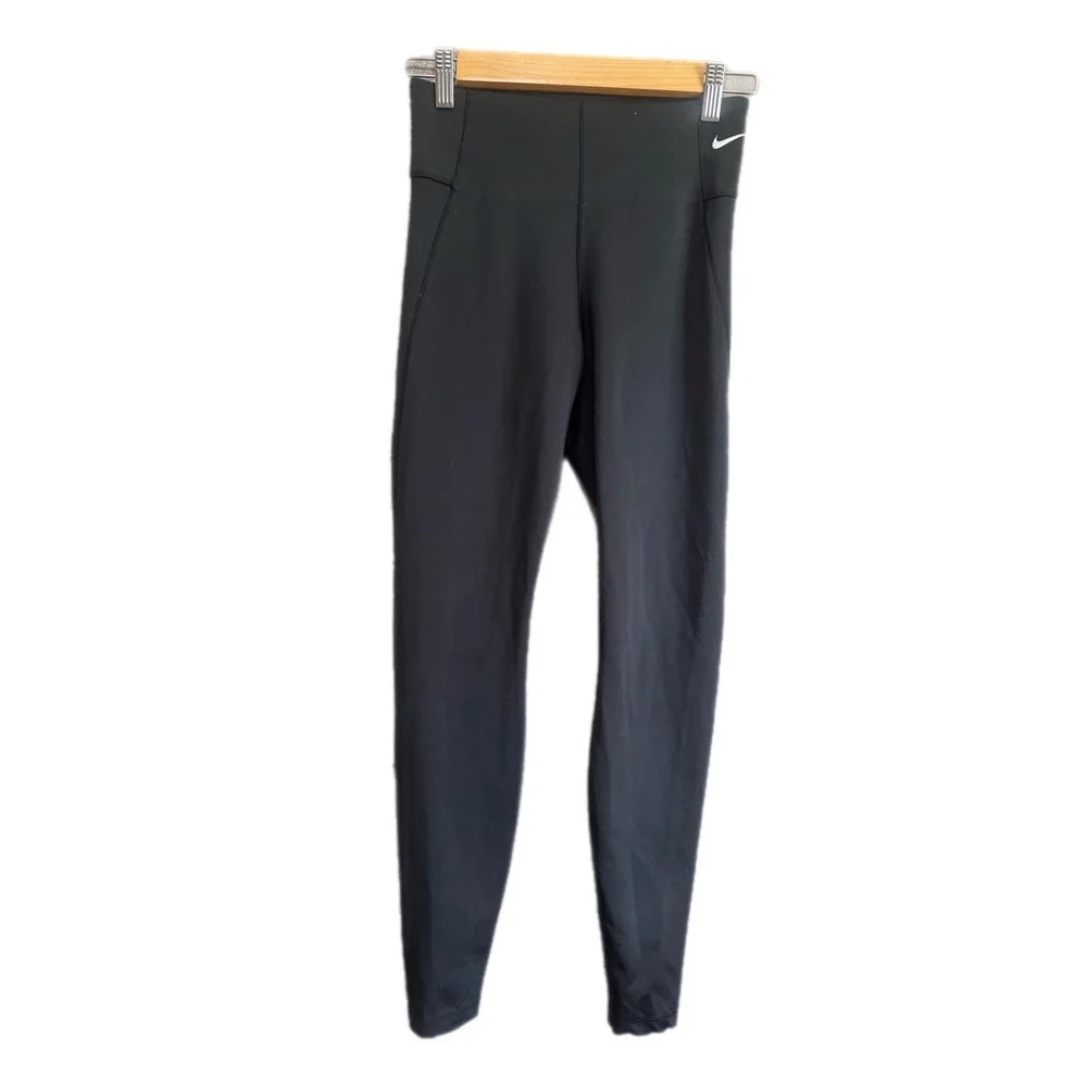 Nike Dri-FIT Leggings‎ Women Small Black Excellent High Rise Athletic